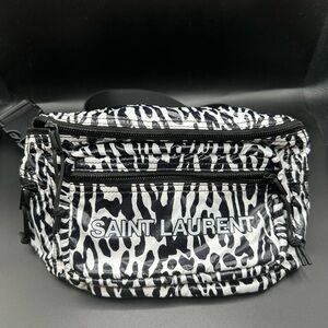 Saint Laurent Zebra Print Vinyl Bag RARE NWT